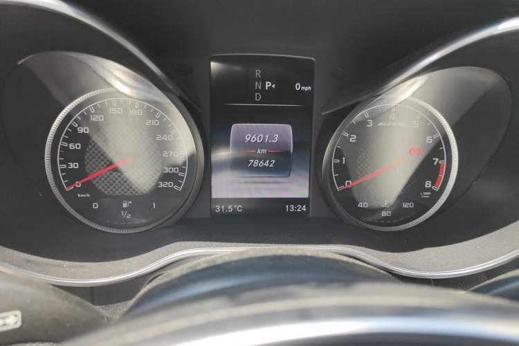 Used Mercedes-Benz C-Class AMG 2017 AMG C 63 Odometer Close Up