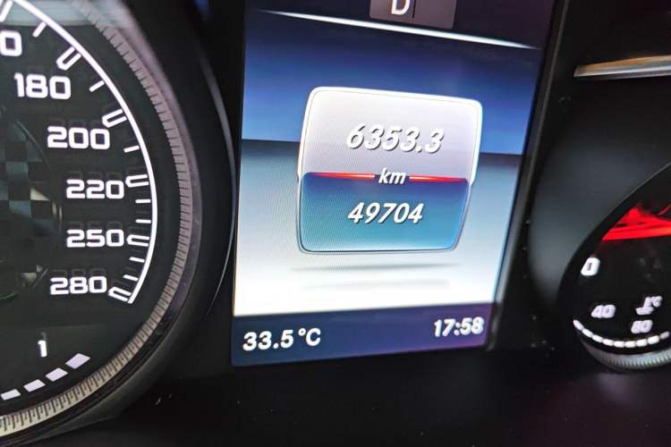 Used Mercedes-Benz C-Class AMG 2017 AMG C 43 4MATIC Special Edition Odometer Close Up