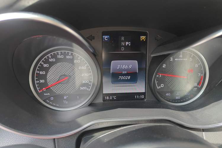 Used Mercedes-Benz C-Class AMG 2017 AMG C 63 Odometer Close Up