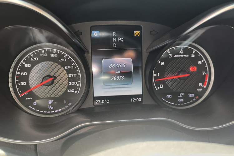 Used Mercedes-Benz C-Class AMG 2017 AMG C 63 Odometer Close Up