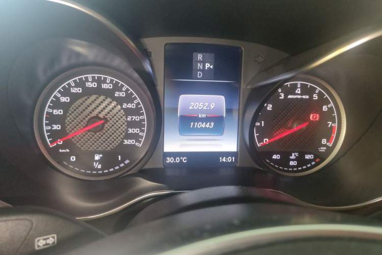 Used Mercedes-Benz C-Class AMG 2017 AMG C 63 Odometer Close Up
