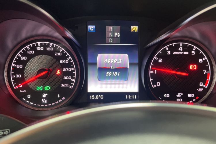 Used Mercedes-Benz C-Class AMG 2017 AMG C 63 Odometer Close Up
