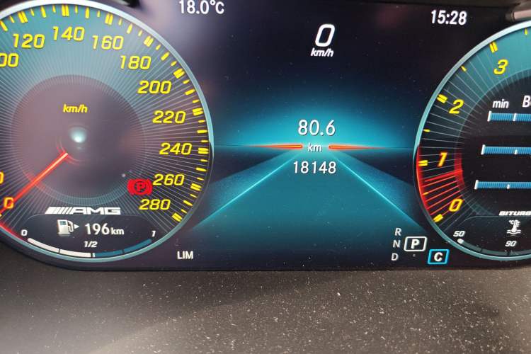 Used Mercedes-Benz C-Class AMG 2019 AMG C 43 4MATIC Odometer Close Up