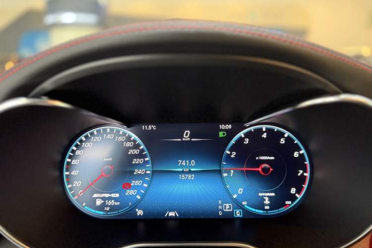 Used Mercedes-Benz C-Class AMG 2019 AMG C 43 4MATIC Coupe Odometer Close Up