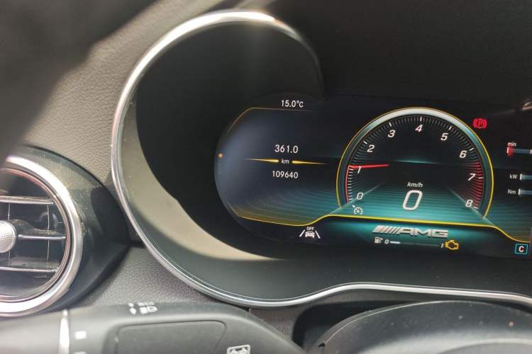 Used Mercedes-Benz C-Class AMG 2019 AMG C 43 4MATIC Coupe Odometer Close Up