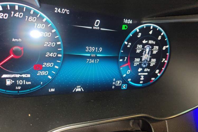 Used Mercedes-Benz C-Class AMG 2019 AMG C 43 4MATIC Coupe Odometer Close Up