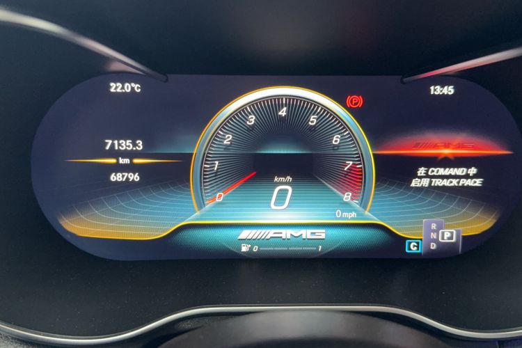 Used Mercedes-Benz C-Class AMG 2019 AMG C 63 S Odometer Close Up