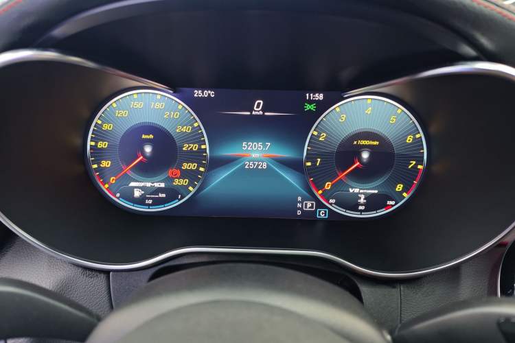 Used Mercedes-Benz C-Class AMG 2019 AMG C 63 Odometer Close Up