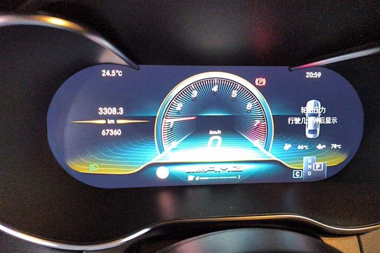 Used Mercedes-Benz C-Class AMG 2019 AMG C 63 Odometer Close Up
