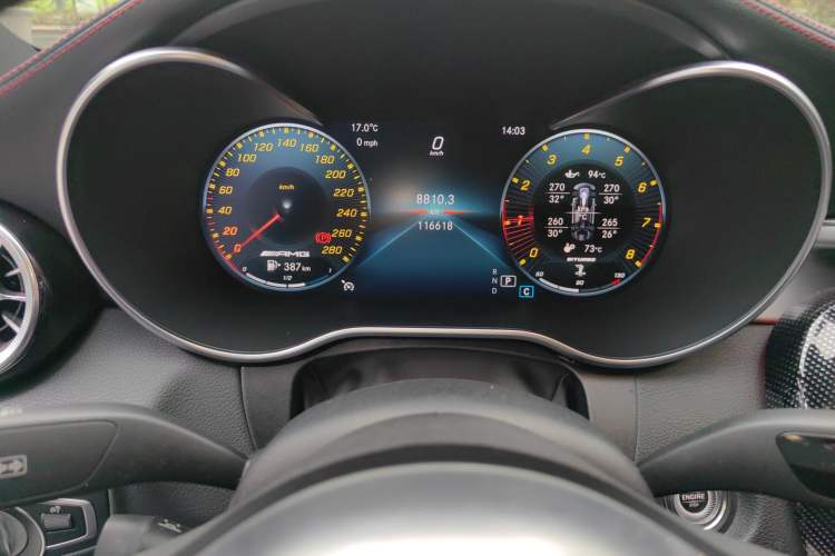 Used Mercedes-Benz C-Class AMG 2019 AMG C 43 4MATIC Odometer Close Up