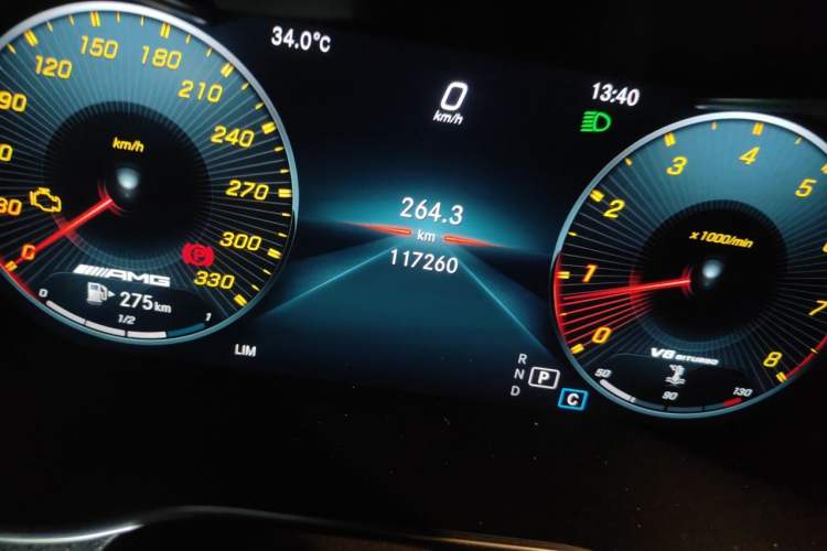 Used Mercedes-Benz C-Class AMG 2019 AMG C 63 Coupe Odometer Close Up