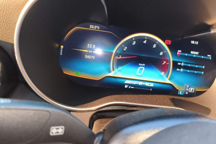 Used Mercedes-Benz C-Class AMG 2019 AMG C 43 4MATIC Coupe Odometer Close Up