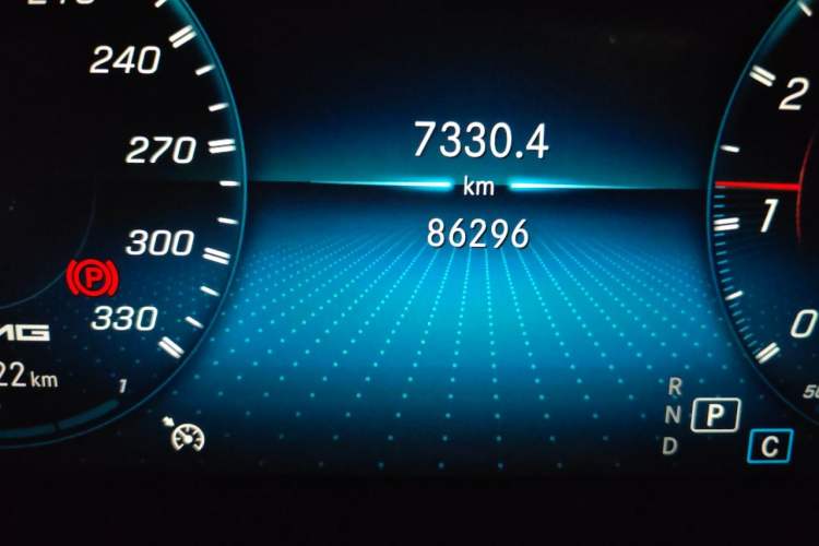 Used Mercedes-Benz C-Class AMG 2019 AMG C 63 Odometer Close Up