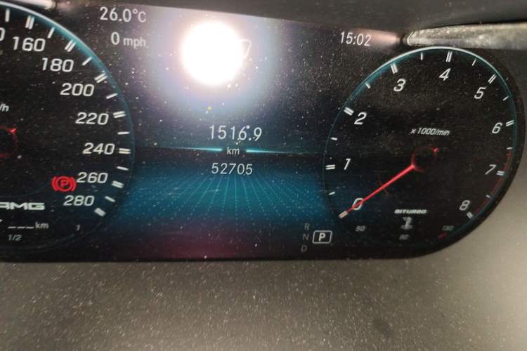 Used Mercedes-Benz C-Class AMG 2019 AMG C 43 4MATIC Odometer Close Up