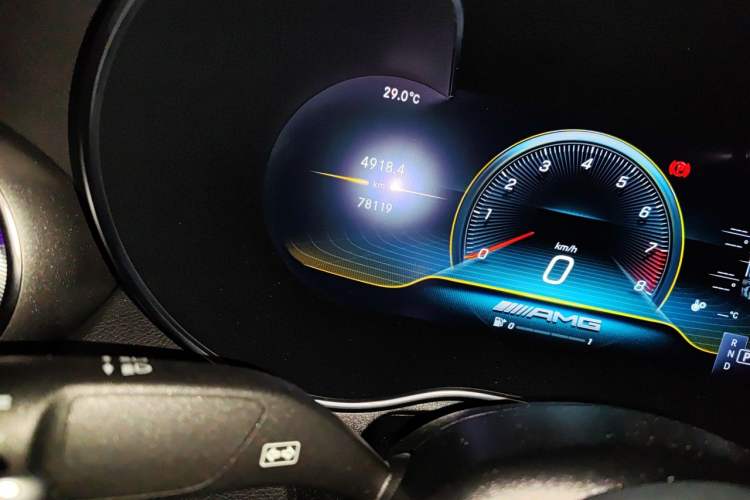 Used Mercedes-Benz C-Class AMG 2019 AMG C 63 S Odometer Close Up