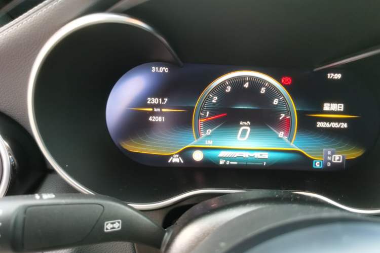 Used Mercedes-Benz C-Class AMG 2019 AMG C 63 Coupe Odometer Close Up