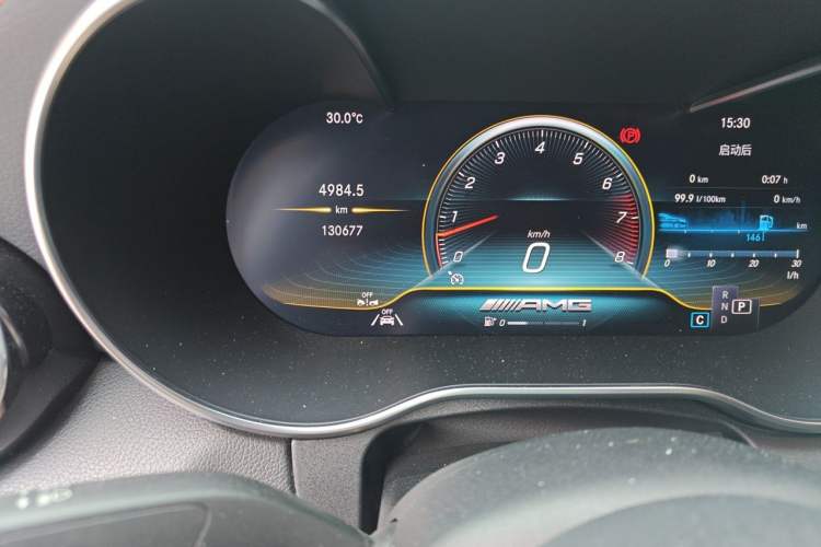 Used Mercedes-Benz C-Class AMG 2019 AMG C 43 4MATIC Odometer Close Up