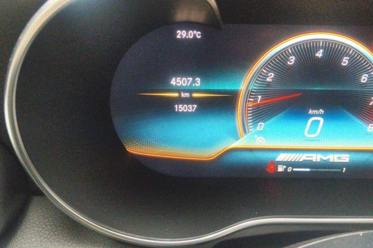 Used Mercedes-Benz C-Class AMG 2021 AMG C 63 Coupe Night Edition Odometer Close Up