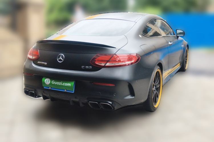 Used Mercedes-Benz C-Class AMG 2021 AMG C 63 Coupe Night Edition Rear Right 45 Deg