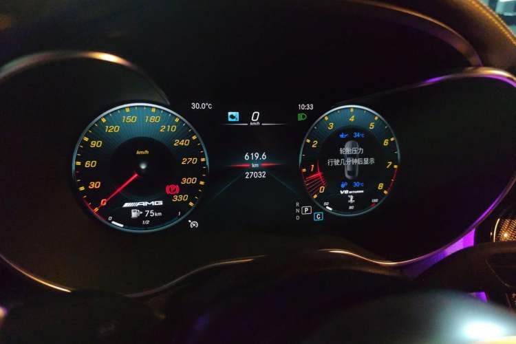Used Mercedes-Benz C-Class AMG 2021 AMG C 63 Coupe Night Edition Odometer Close Up