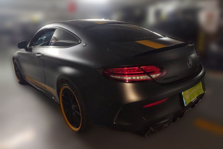 Used Mercedes-Benz C-Class AMG 2021 AMG C 63 Coupe Night Edition Rear Left 45 Deg