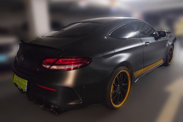 Used Mercedes-Benz C-Class AMG 2021 AMG C 63 Coupe Night Edition Rear Right 45 Deg