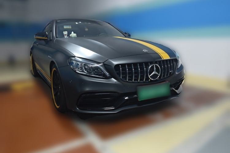 Used Mercedes-Benz C-Class AMG 2021 AMG C 63 Coupe Night Edition Front Right 45 Deg