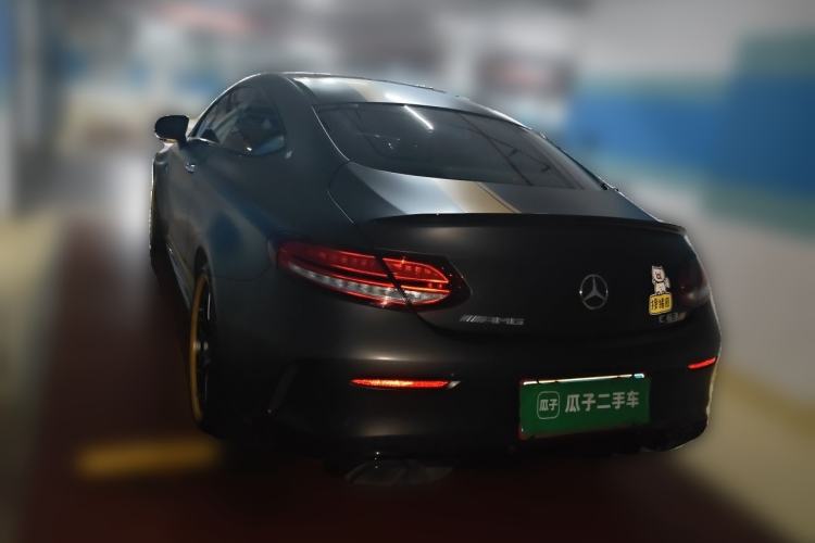 Used Mercedes-Benz C-Class AMG 2021 AMG C 63 Coupe Night Edition Rear Left 45 Deg
