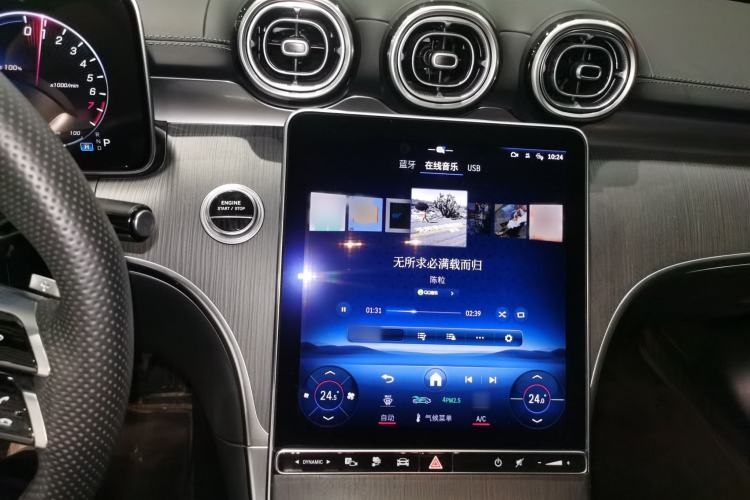Used Mercedes-Benz C-Class New Energy 2023 C 350 eL Audio And AC Panel