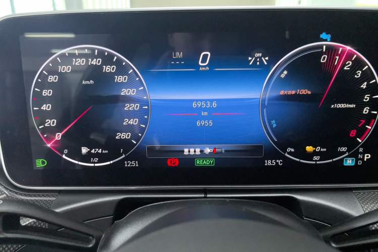 Used Mercedes-Benz C-Class New Energy 2023 C 350 eL Odometer Close Up
