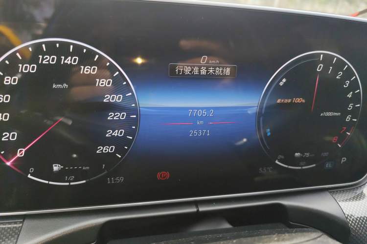 Used Mercedes-Benz C-Class New Energy 2023 C 350 eL Odometer Close Up