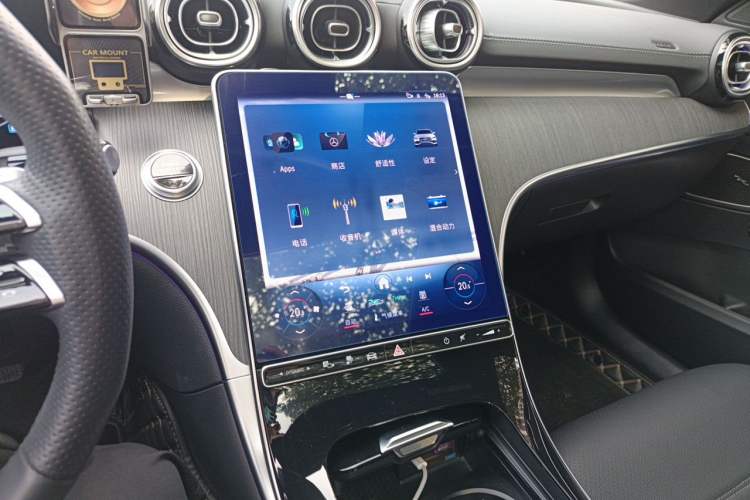 Used Mercedes-Benz C-Class New Energy 2023 C 350 eL Audio And AC Panel