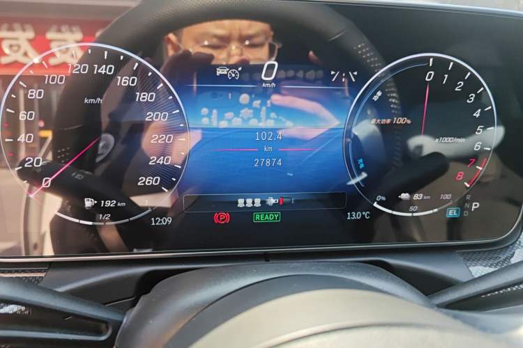Used Mercedes-Benz C-Class New Energy 2023 Second Facelift C 350 eL Odometer Close Up