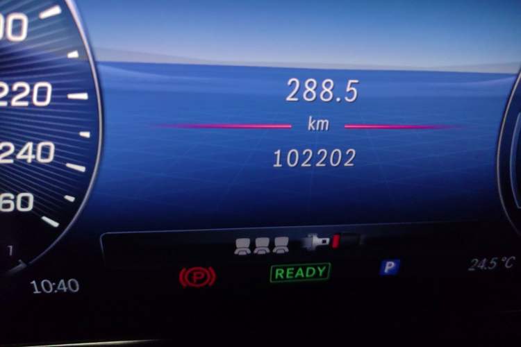 Used Mercedes-Benz C-Class New Energy 2023 C 350 eL Odometer Close Up