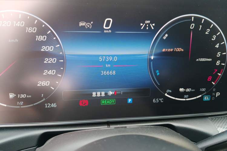 Used Mercedes-Benz C-Class New Energy 2023 C 350 eL Odometer Close Up