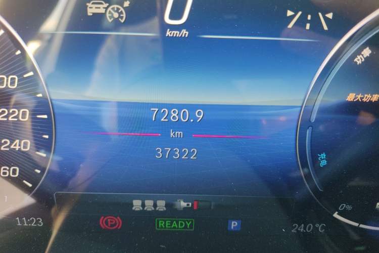 Used Mercedes-Benz C-Class New Energy 2023 C 350 eL Odometer Close Up