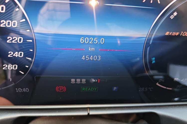 Used Mercedes-Benz C-Class New Energy 2024 C 350 eL Odometer Close Up