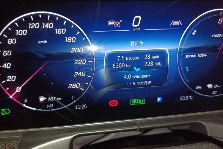 Used Mercedes-Benz C-Class New Energy 2025 C 350 eL Odometer Close Up