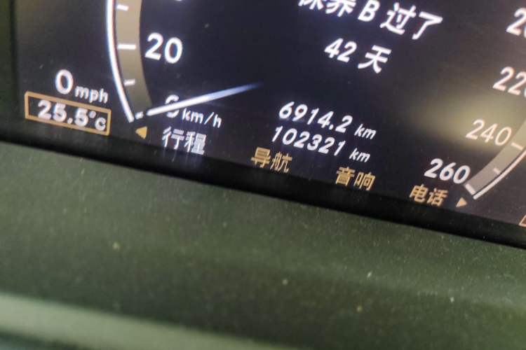 Used Mercedes-Benz CL-Class 2008 CL 600 Odometer Close Up