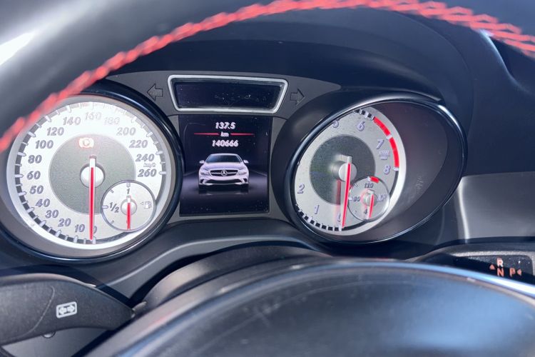 Used Mercedes-Benz CLA 2015 CLA 220 4MATIC Odometer Close Up