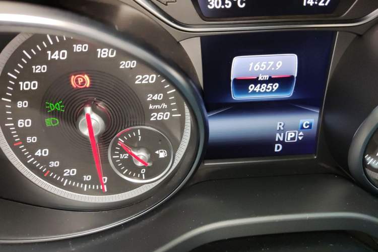 Used Mercedes-Benz CLA 2016 Year Restyled CLA 220 4MATIC Odometer Close Up