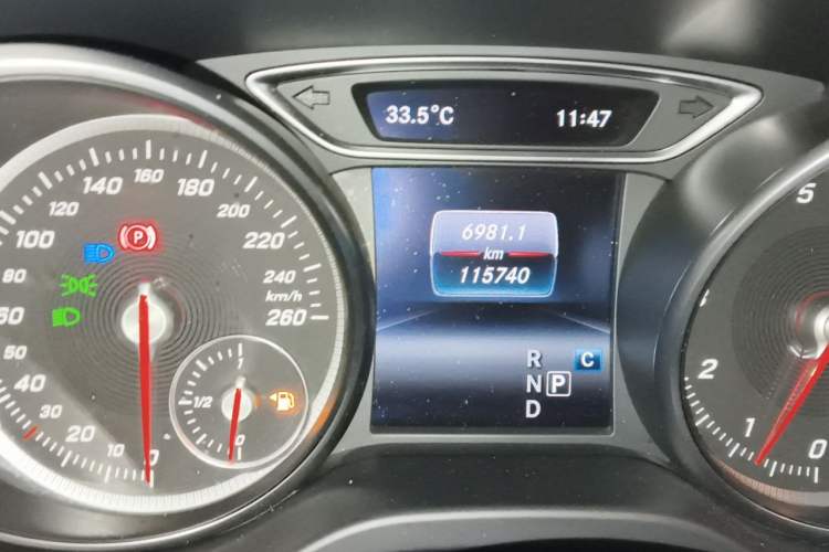 Used Mercedes-Benz CLA 2016 Year Restyled CLA 220 4MATIC Odometer Close Up