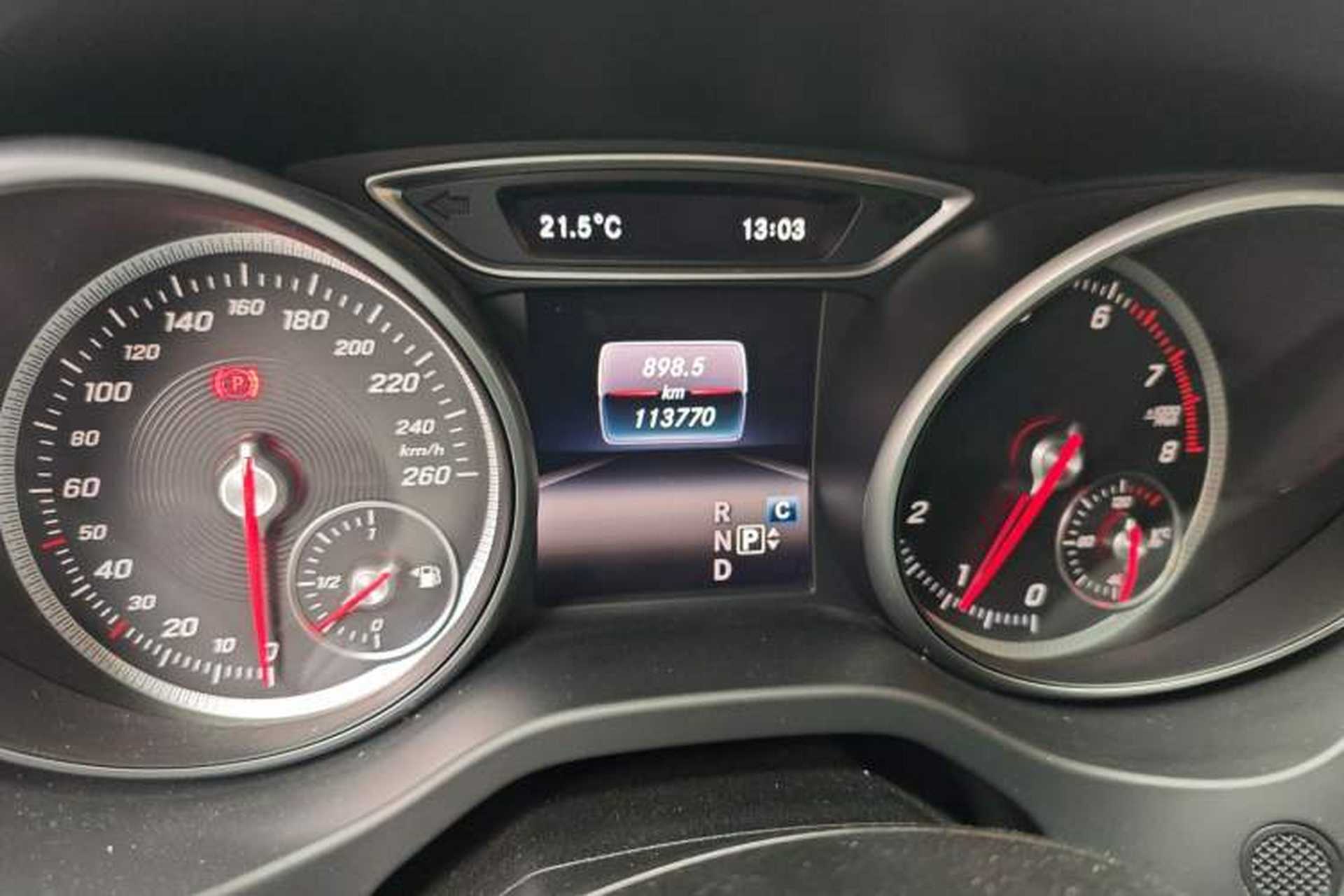 Used Mercedes-Benz CLA 2016 CLA 220 4MATIC Odometer Close Up