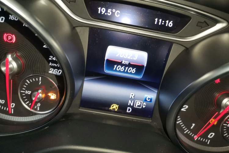 Used Mercedes-Benz CLA 2016 Year Restyled CLA 220 4MATIC Odometer Close Up
