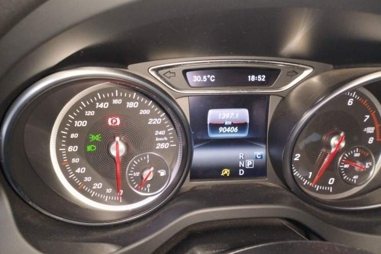Used Mercedes-Benz CLA 2016 Year Restyled CLA 220 4MATIC Odometer Close Up