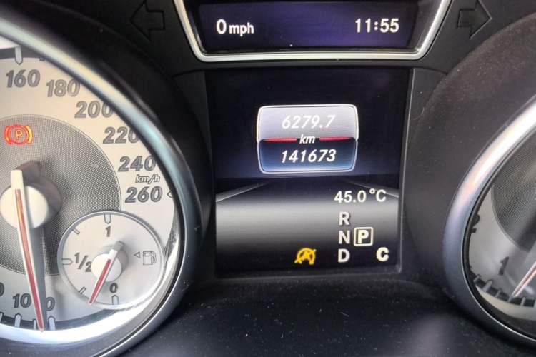 Used Mercedes-Benz CLA 2016 CLA 200 Sport Edition Odometer Close Up