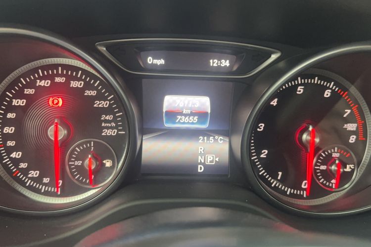 Used Mercedes-Benz CLA 2017 CLA 220 4MATIC Odometer Close Up