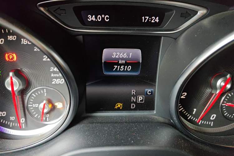 Used Mercedes-Benz CLA 2017 Year Restyled CLA 260 4MATIC Odometer Close Up