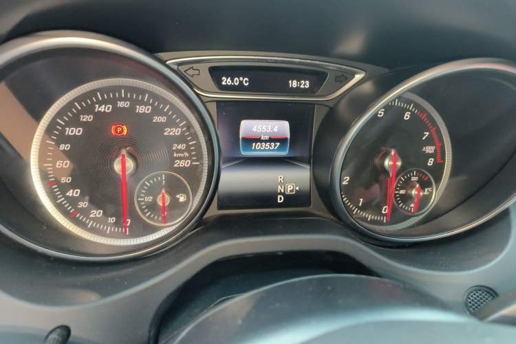 Used Mercedes-Benz CLA 2017 CLA 220 4MATIC Odometer Close Up
