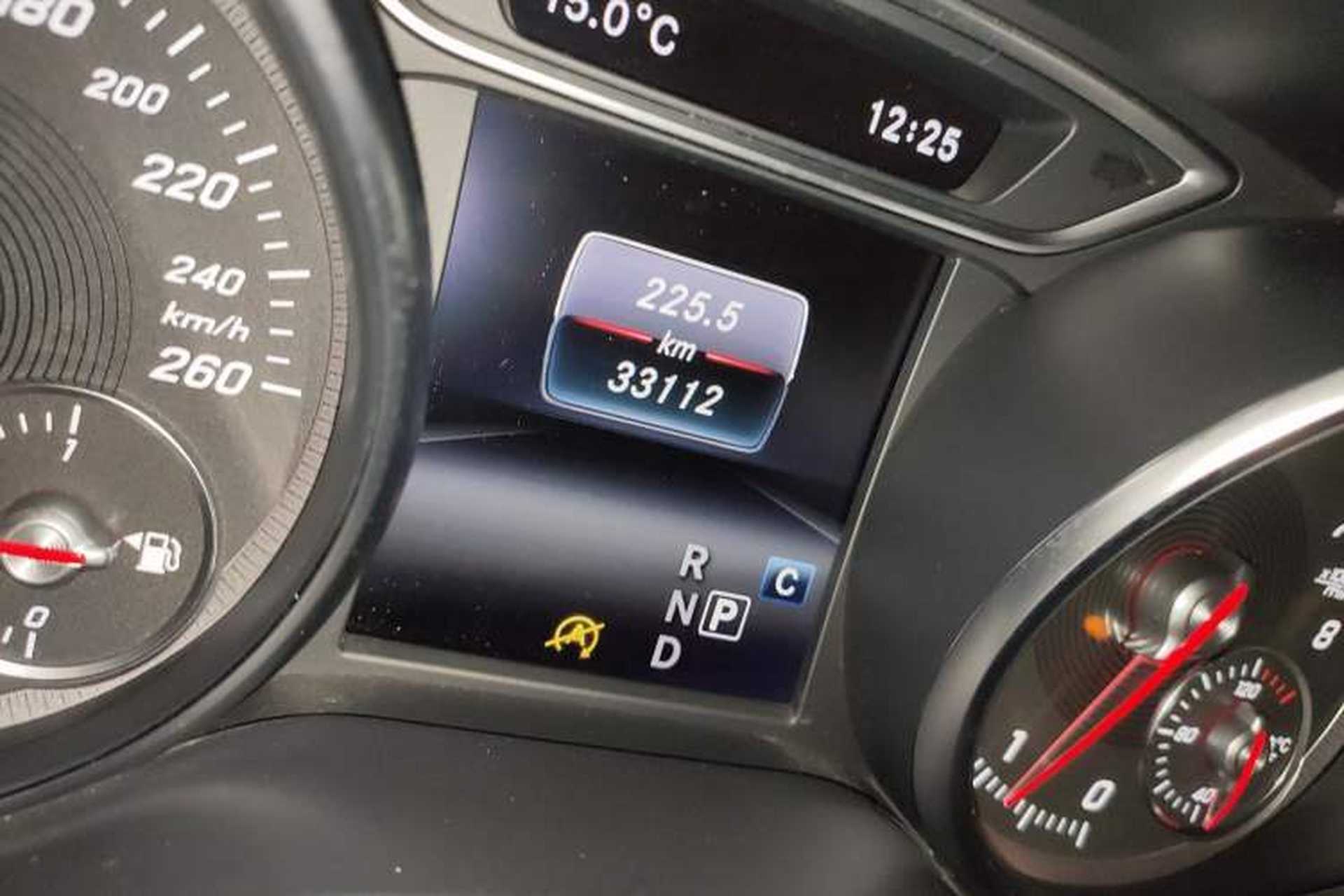 Used Mercedes-Benz CLA 2017 CLA 220 4MATIC Odometer Close Up